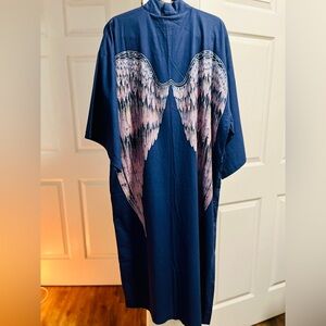 {BRAND NEW, FROM BRAND} DARK BLUE WING ROBE, in cotton, by Brilliant Imports